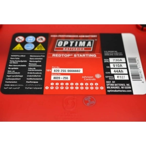Optima Batteries RED TOP RTS3.7 12V 44Ah 730A AGM RTS 3.7
