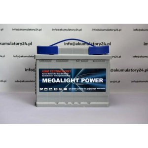 Akumulator MEGALIGHT Power 12V 65Ah akumulator agm 6