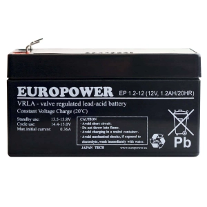 EUROPOWER EP 1.2-12 akumulator agm 1