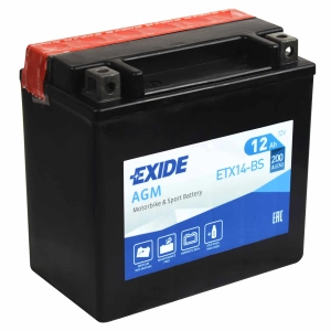 EXIDE ETX14-BS / YTX14-BS 12V 12Ah 200A L+