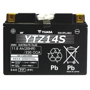 YUASA YTZ14S HPMF (AGM) 11,2Ah 230A 12V L+ WC K5