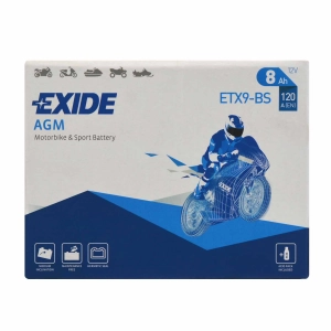 EXIDE ETX9-BS 12V 8Ah 120A L+ YTX9-BS