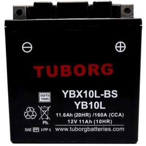 TUBORG YTX10L-BS / YB10L-B2 / YB10L-A2 12V 10Ah 160A akumulator motocyklowy 1