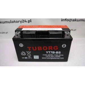 Tuborg YT7B-BS 12V 7Ah 110A AGM akumulator motocyklowy 3