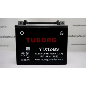 Tuborg YTX12-BS 12V 10.5Ah 200A AGM akumulator motocyklowy 2