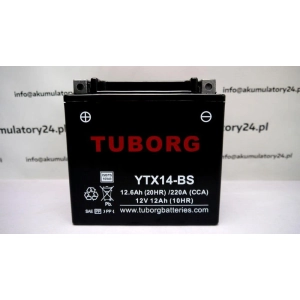 Tuborg YTX14-BS 12V 12.6Ah 220A AGM akumulator motocyklowy 2