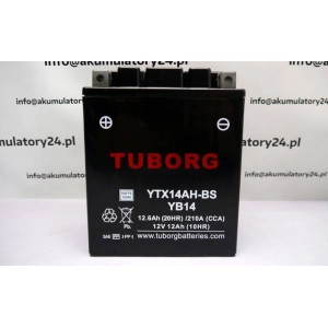 Tuborg YTX14AH-BS 12V 12.6Ah 210A AGM  akumulator motocyklowy 2