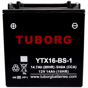 Tuborg YTX16-BS-1 12V 14.7Ah 240A AGM akumulator motocyklowy 1