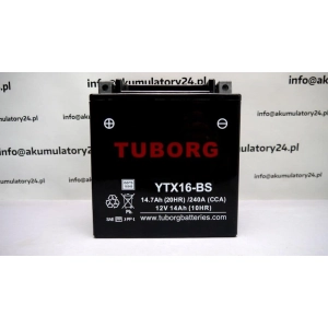 Tuborg YTX16-BS 12V 14.7Ah 240A AGM akumulator motocyklowy 2