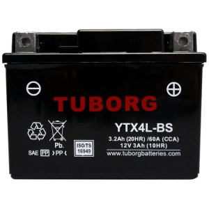 Tuborg YTX4L-BS 12V 3.2Ah 60A AGM akumulator motocyklowy 1