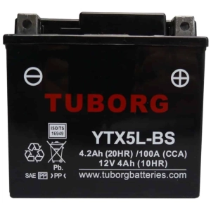 Tuborg YTX5L-BS 12V 4.2Ah 100A AGM akumulator motocyklowy 1