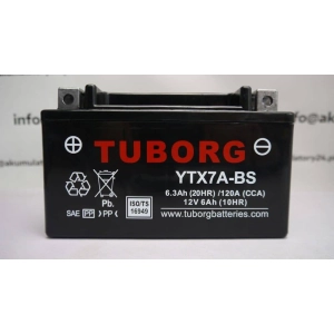 Tuborg YTX7A-BS 12V 6.3Ah 120A AGM akumulator motocyklowy 2