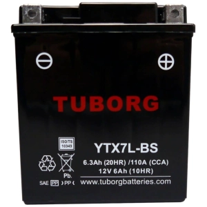 Tuborg 12V YTX7L-BS 6.3Ah 110A AGM akumulator motocyklowy 1