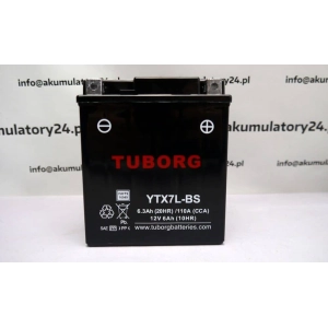 Tuborg 12V YTX7L-BS 6.3Ah 110A AGM akumulator motocyklowy 2