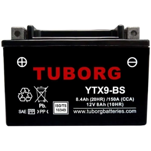Tuborg YTX9-BS 12V 8.4Ah 150A AGM akumulator motocyklowy 1