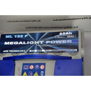 Akumulator MEGALIGHT Power 12V 65Ah akumulator agm 4