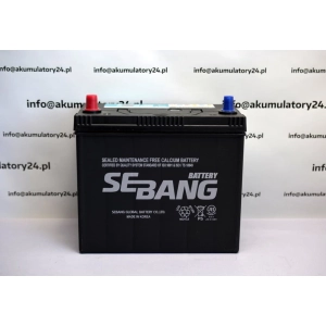 Sebang SMF 55B24R akumulator samochodowy 2 32B24L, 32C24L,34B19L,32C24R,32B24R,34B19R,46B24R,46B24L, 55B24L,46B24L,55B24L