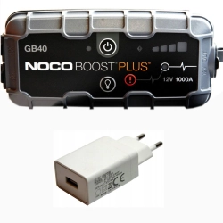 NOCO GB40 GENIUS BOOST JUMP STARTER 12V 1000A GB 40 + ŁADOWARKA SIECIOWA GRATIS