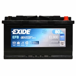 EXIDE EL800 12V 80Ah 800A EFB START-STOP P+ el 800