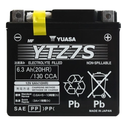 YUASA YTZ7S HPMF (AGM) 6,3Ah 130A 12V P+ WC K10