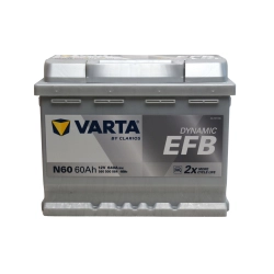 VARTA DYNAMIC EFB N60 12V 60Ah 640A START-STOP 560500064 VARTA DYNAMIC EFB N60 12V 60Ah 640A START-STOP 560500064