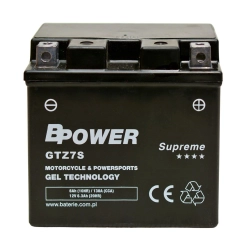 BPower Supreme GEL GTZ7S 12V 6Ah 130A / YTZ7S, YTX5L-BS, YT5L-BS ETZ7S