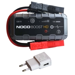 NOCO GB70 GENIUS BOOST HD JUMP STARTER 12V 2000A GB 70 + ŁADOWARKA SIECIOWA GRATIS