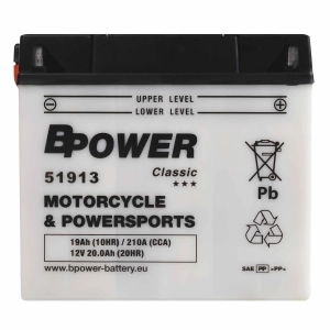 BPower Classic 51913 12V 19Ah 210A P+