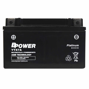 BPower Platinium AGM YTX7A-BS﻿ 12V 6Ah 105A