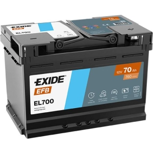 EXIDE EL700 12V 70Ah 760A EFB START-STOP P+ el 700