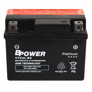 BPower Platinium AGM YTX4L-BS﻿ 12V 3Ah 60A / YB4L-A, YB4L-B