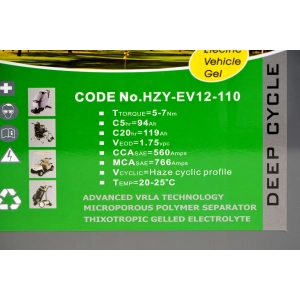 HAZE HZY EV12-110 12V 119AH EV110 EV 110