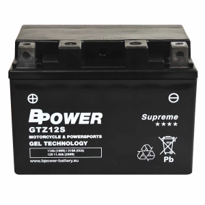 BPower Supreme GEL GTZ12S 12V 11Ah 210A / YTZ12S