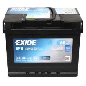 EXIDE 12V 60Ah 640A EL600 EFB START-STOP P+