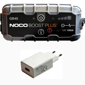 NOCO GB40 GENIUS BOOST JUMP STARTER 12V 1000A GB 40 + ŁADOWARKA SIECIOWA GRATIS