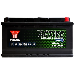 YUASA ACTIVE Leisure & Marine L36-AGM 12V 95Ah 850A