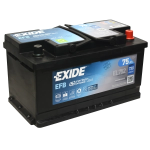 EXIDE 12V 75Ah 730A EL752 EFB START-STOP P+
