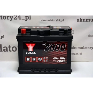 Yuasa YBX 3078 12V 62Ah 550A L+