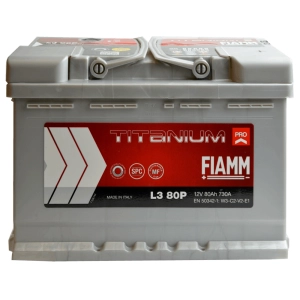 FIAMM TITANIUM PRO L3 80P 12V 80Ah 730A P+