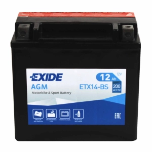 EXIDE ETX14-BS / YTX14-BS 12V 12Ah 200A L+