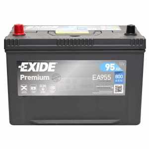 EXIDE EA955 PREMIUM 95Ah 800A 12V P+ EA 955 YBX 5334 95D31R