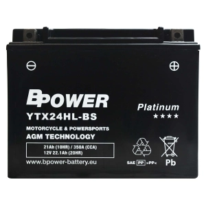 BPower Platinium AGM YTX24HL-BS 12V 21Ah 350A / Y50-N18L-A, Y50-N18L-A-CX, Y50-N18-A3, SY50-N18-A3