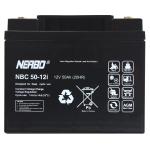 NERBO NBC50-12i 12V 50Ah VRLA AGM NBC 50-12i
