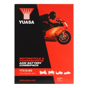 YUASA YTX16 MF (AGM) 14,7Ah 230A 12V L+ CP K3