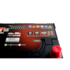 YUASA YBX3108 12V 50Ah 400A S50D20L