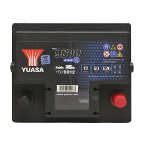 YUASA YBX9012 AGM 12V 50Ah 520A START-STOP YBX 9012 JAGUAR I-PACE