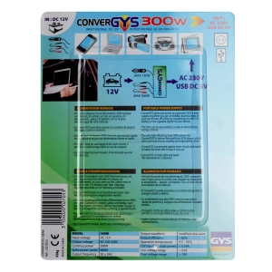 Przetwornica inwenterowa ConverGYS 300W 230V / USB DC 5V 027053