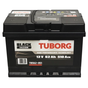 TUBORG BLACK CALCIUM 12V 62AH 510A TB562-051