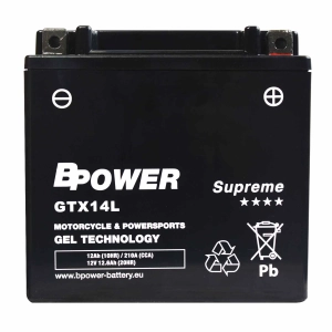BPower Supreme GEL GTX14L﻿ 12V 12Ah 210A / YTX14L-BS