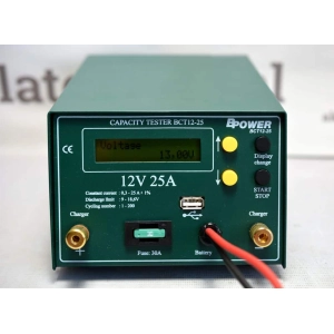 BPOWER BCT12-25 Tester pojemności akumulatorów 12V 25A - USB
